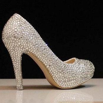 Wedding Bridal Shoes Fashion Ladies Rhinestone..