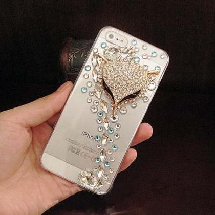Fox Diamond Hard Back Mobile Phone Case Cover..