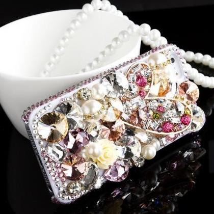 Luxury Heart Diamond Hard Back Mobile Phone Case..