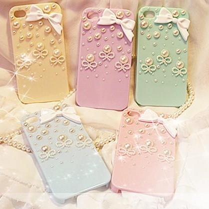 6s Plus 6c Shinning Bow Pearl Hard Back Mobile..