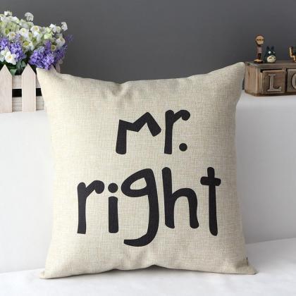 High Quality 2 Pcs A Set Mr Right And Mrs Always..