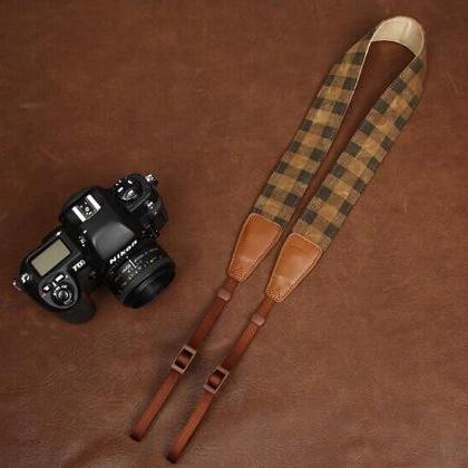 High Quality Grid Comfortable Camera Strap Neck..