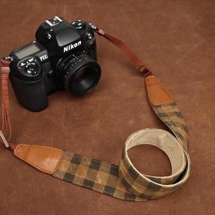 High Quality Grid Comfortable Camera Strap Neck..