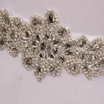 2015 Bridal Sash Handmade Crystals Beads Gorgeous..