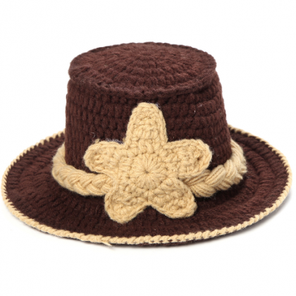 Cowboy Hats Suit Hand Knitted Wool Clothes Photo..