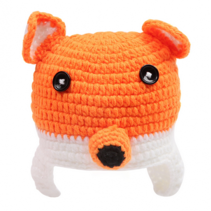 Fox two - piece Hand knitted wool c..