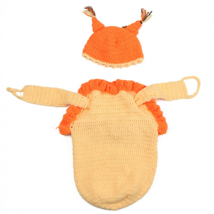 Yellow Hand knitted wool clothes ph..