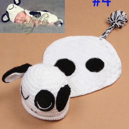 Panda Cloak Hand Knitted Wool Clothes Photo Prop..