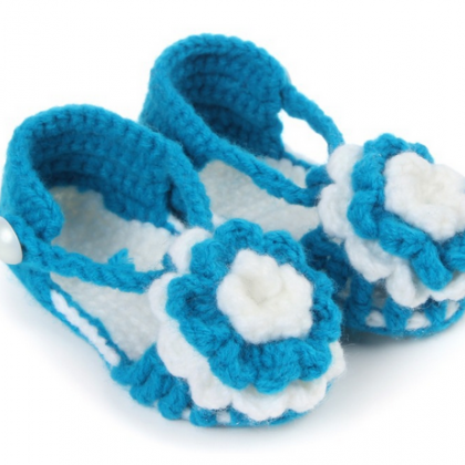 Hand-woven Soft Bottom Baby Shoes Flower Infant..