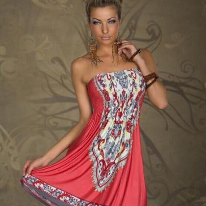 Style Sexy Bohemian Summer Beach Dress Wrapped..