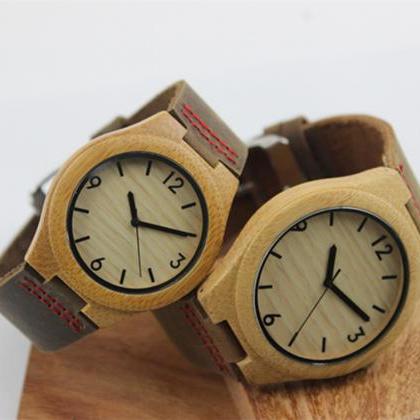Wooden Bamboo Watch Digital Big Dial Genuine..