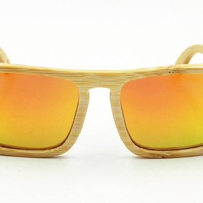 Retro bamboo sunglasses UV400 polar..