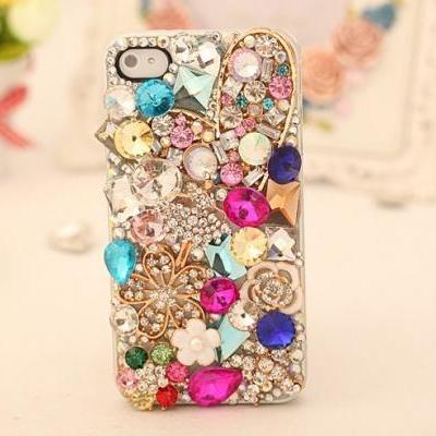 Luxury Multicolor flower crystal Hard Back Mobile phone Case Cover bling Rhinestone Case Cover for iphone 6s plus case,iphone 6c case,samsung galaxy s6 edge case,samsung galaxy note5 case iPhone 4 4s 5 5c 5s 6 6 plus Samsung galaxy s3 s4 s5 s6 note2 3 4