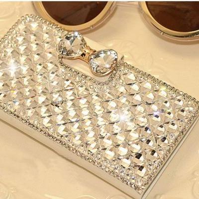 NEW bow-knot diamond leather Hard Back Mobile phone Case Cover bling Rhinestone Case Cover for iPhone 4 4s 5 5c 5s 6 6 plus Samsung galaxy s3 s4 s5 s6 note2 3 4