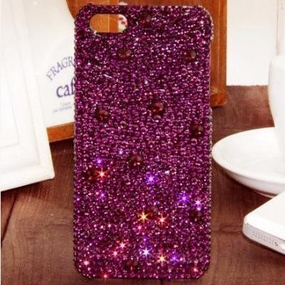 6s plus 6c Crystal Purple Sparkly diamond Hard Back Mobile phone Case Cover bling Rhinestone Case Cover for iPhone 4 4s 5 5c 5s 6 6 plus Samsung galaxy s3 s4 s5 s6 note2 3 4