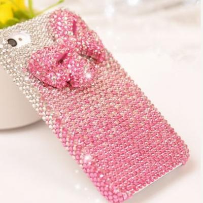 6s pluc 6c Pink bow diamond Hard Back Mobile phone Case Cover bling girly Rhinestone Case Cover for iPhone 4 4s 5 5c 5s 6 6 plus Samsung galaxy s3 s4 s5 s6 note2 3 4