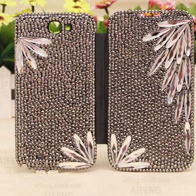 6s plus 6c Sparkly Leaf Rhinestone Hard Back Mobile phone Case Cover bling crystal Case Cover for iPhone 4 4s 5 5c 5s 6 6 plus Samsung galaxy s3 s4 s5 s6 note2 3 4