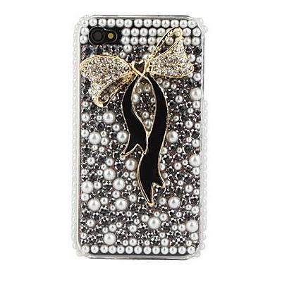 6s plus 6c Luxury bow pearl diamond Hard Back Mobile phone Case Cover bling girly Rhinestone Case Cover for iPhone 4 4s 5 5c 5s 6 6 plus Samsung galaxy s3 s4 s5 s6 note2 3 4
