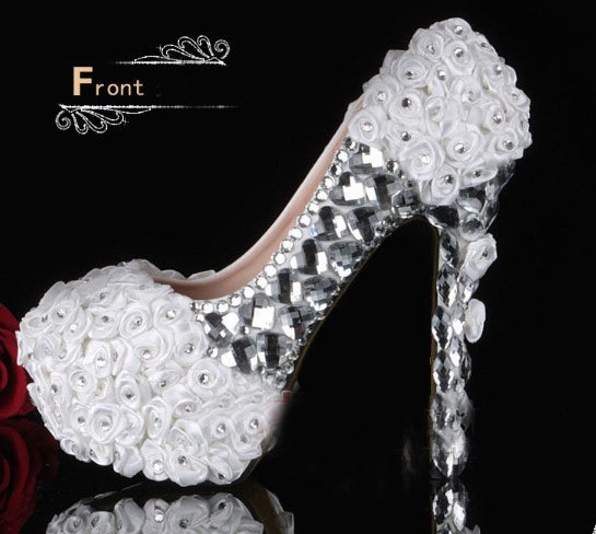 Elegant Diamond Bling Wedding Shoes With Glittering Silver Crystal High  Heels Perfect For Banquets And Proms From Nancy1984, $59.06 | DHgate.Com