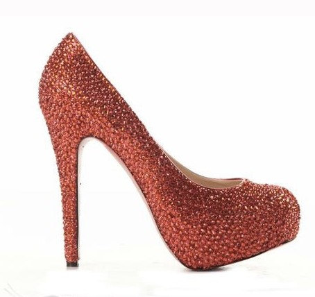 High Heel Bling Crystal Prom Shoes Customized Amazing Royal Wedding Shoes Crystals And Rhinestone Pumps Bridesmaid Shoes