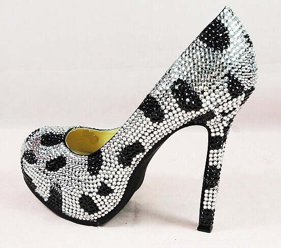 Fashion Black White Cinderella Shoes