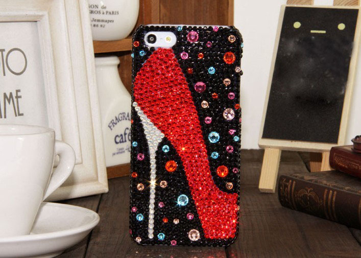 Sparkly High Heels Hard Back Mobile Phone Case Cover Rhinestone Case Cover For Iphone 6s Plus Case,iphone 6c Case,samsung Galaxy S6 Edge
