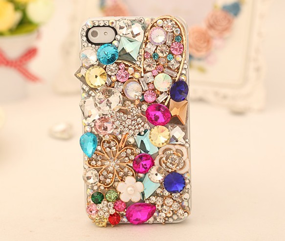 Luxury Multicolor Flower Crystal Hard Back Mobile Phone Case Cover Bling Rhinestone Case Cover For Iphone 6s Plus Case,iphone 6c Case,samsung