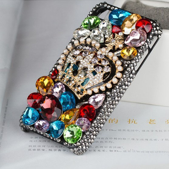 Muticolored Rhinrstone Luxury Crown Hard Back Mobile Phone Case Cover Dazzling Rhinestone Case Cover For Iphone 6s Case,iphone 6s Plus