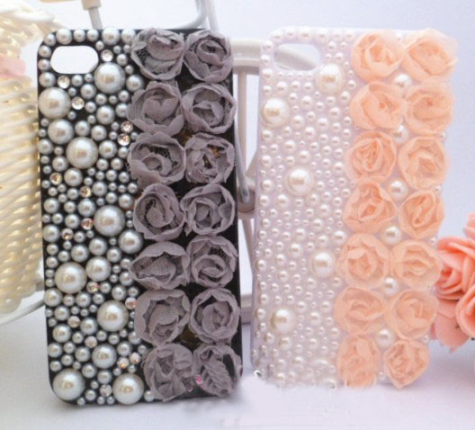 Cute Lace Flower Pearl Hard Back Mobile Phone Case Cover For Iphone 6s Case,iphone 6s Plus Case,iphone 6c Case,iphone 4 Case,iphone 4s
