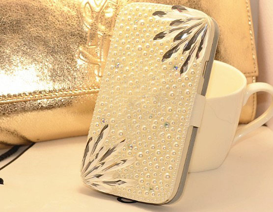 6c 6s Plus Luxury Pearl Hard Back Wallet Mobile Phone Case Cover Bling White Case Cover For Iphone 4 4s 5 7plus 5s 6 6 Plus Samsung Galaxy S7 S4