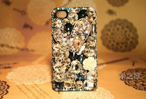 6c 6s Plus Luxury Heart Diamond Hard Back Mobile Phone Case Cover Girly Bling Rhinestone Case Cover For Iphone 4 4s 5 7 5s 6 6 Plus Samsung