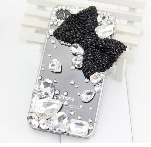 6c 6s Plus Rhinestone Bow Diamond Hard Back Mobile Phone Case Cover Sparkly Case Cover For Iphone 4 4s 5 7 5s 6 6 Plus Samsung Galaxy S7 S4 S5 S6