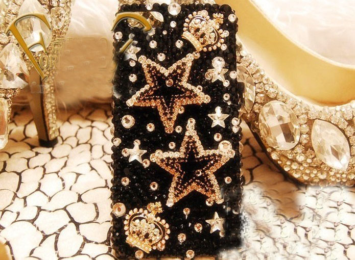 6c 6s Plus Luxury Diamond Crowne Star Hard Back Mobile Phone Case Cover Sparkly Crystal Rhinestone Case Cover For Iphone 4 4s 5 7plus 5s 6 6 Plus