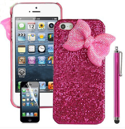 6c 6s Plus Red Bow Diamond Hard Back Mobile Phone Case Cover Bling Girly Rhinestone Case Cover For Iphone 4 4s 5 7 5s 6 6 Plus Samsung Galaxy S7