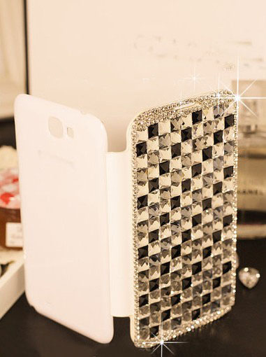 6s Plus 6c Lattice Rhinestone Hard Back Mobile Phone Case Cover Bling Leather Case Cover For Iphone 4 4s 5 7plus 5s 6 6 Plus Samsung Galaxy S7 S4