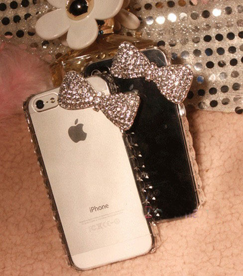 6s Plus 6c Luxury Shiny Bow Hard Back Mobile Phone Case Cover Bling Girly Case Cover For Iphone 4 4s 5 7 5s 6 6 Plus Samsung Galaxy S7 S4 S5 S6