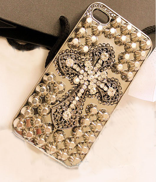 6s Plus 6c Sparkly Cross Rhinestone Hard Back Mobile Phone Case Cover Bling Crystal Case Cover For Iphone 4 4s 5 7plus 5s 6 6 Plus Samsung Galaxy