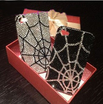 6s Plus 6c Spider Web Diamond Hard Back Mobile Phone Case Cover Bling Handmade Crystal Case Cover For Iphone 4 4s 5 7plus 5s 6 6 Plus Samsung