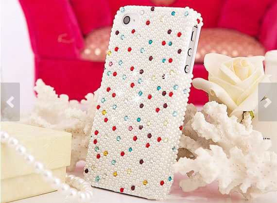 6s Plus 6c Pearl Diamond Hard Back Mobile Phone Case Cover Bling Girly Rhinestone Case Cover For Iphone 4 4s 5 7 5s 6 6 Plus Samsung Galaxy S7 S4