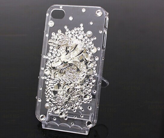 6s Plus 6c Unique Gem Dragon Hard Back Mobile Phone Case Cover Bling Handmade Crystal Case Cover For Iphone 4 4s 5 7plus 5s 6 6 Plus Samsung