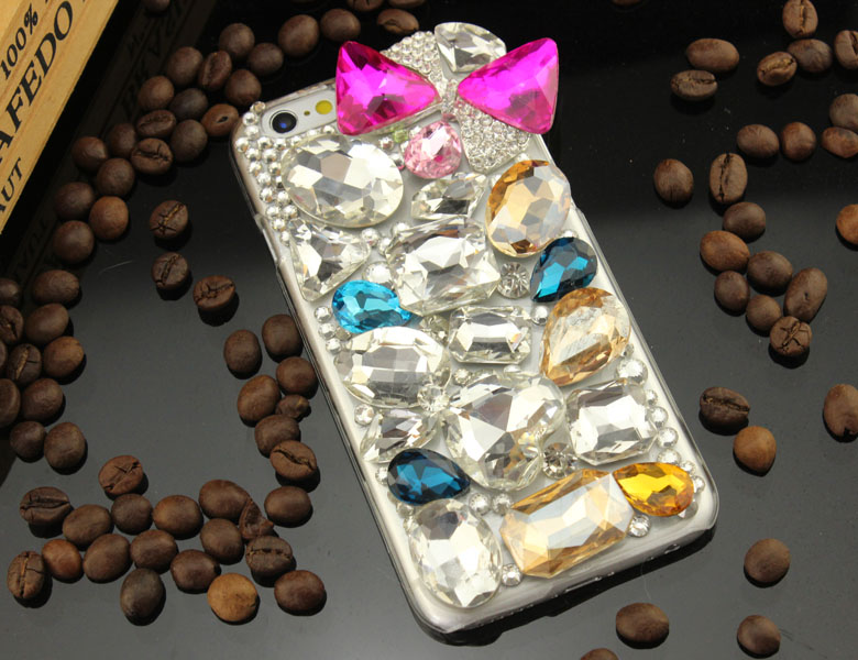 6c 6s Plus Sparkly Rhinestone Hard Back Mobile Phone Case Cover Bling Handmade Crystal Case Cover For Iphone 4 4s 5 7plus 5s 6 6 Plus Samsung
