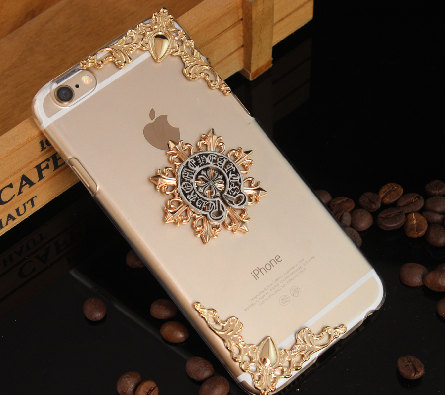 6c 6s Plus Sparkly Vintage Metal Hard Back Mobile Phone Case Cover Bling Handmade Silicon Case Cover For Iphone 4 4s 5 7 5s 6 6 Plus Samsung