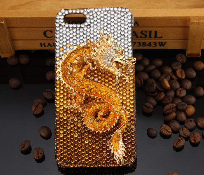 6c 6s Plus Unique Dragon Rhinestone Hard Back Mobile Phone Case Cover Bling Handmade Crystal Case Cover For Iphone 4 4s 5 7 5s 6 6 Plus Samsung