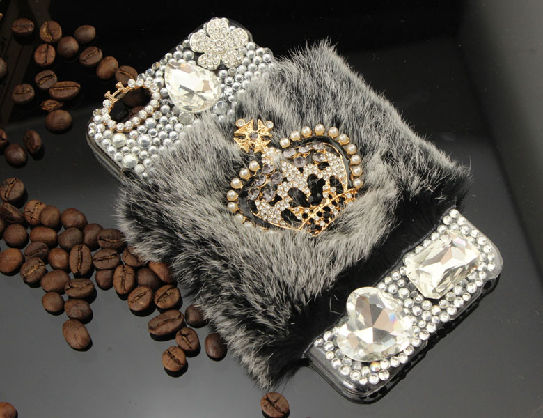 Note5 6c 6s Plus Crown Fur Rhinestone Hard Back Mobile Phone Case Cover Bling Handmade Crystal Case Cover For Iphone 4 4s 5 7 5s 6 6 Plus Samsung