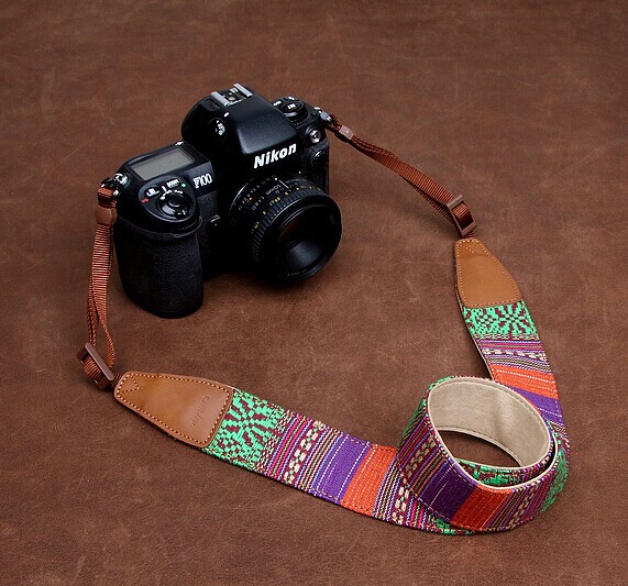 Colorful National Wind Bohemian Comfortable Camera Strap Neck Strap Elastic Carrying A Classic For Canon Nikon Sony
