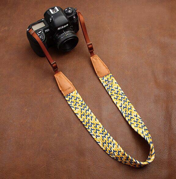 Plait National Wind Bohemian Comfortable Camera Strap Neck Strap Elastic Carrying A Classic For Canon Nikon Sony