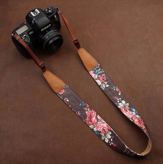Brown Jeans Printing Comfortable Camera Strap Neck Strap Elastic Carrying A Classic For Canon Nikon Sony