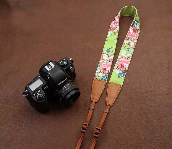 Green jeans printing comfortable camera strap Neck Strap elastic carrying a classic for canon nikon sony