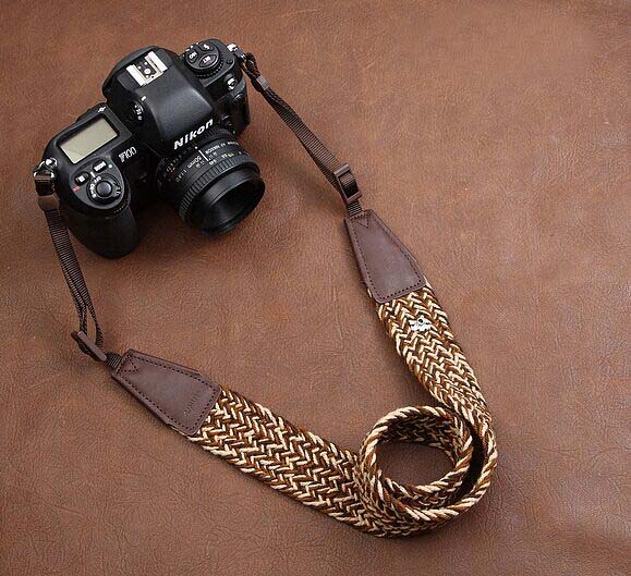 Plait Soft National Wind Bohemian Comfortable Camera Strap Neck Strap Elastic Carrying A Classic For Canon Nikon Sony
