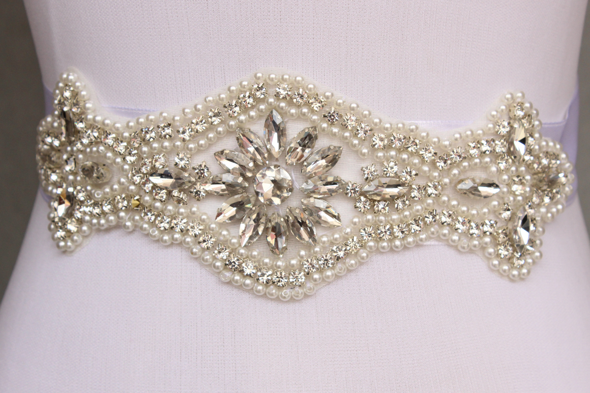 Brilliant Shining Crystal Rhinestone Czech Stones Formal Wedding Dress Belt Handmade Stunning Bridal Sash